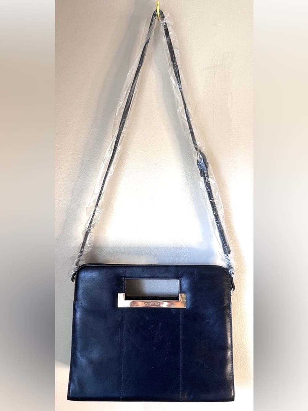 🖤JONES NEW YORK🖤 VTG LEATHER SQUARE SECTION CLUTCH/CROSSBODY BAG PURSE